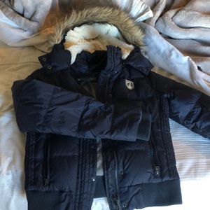 Navy AE Winter Puff Coat
